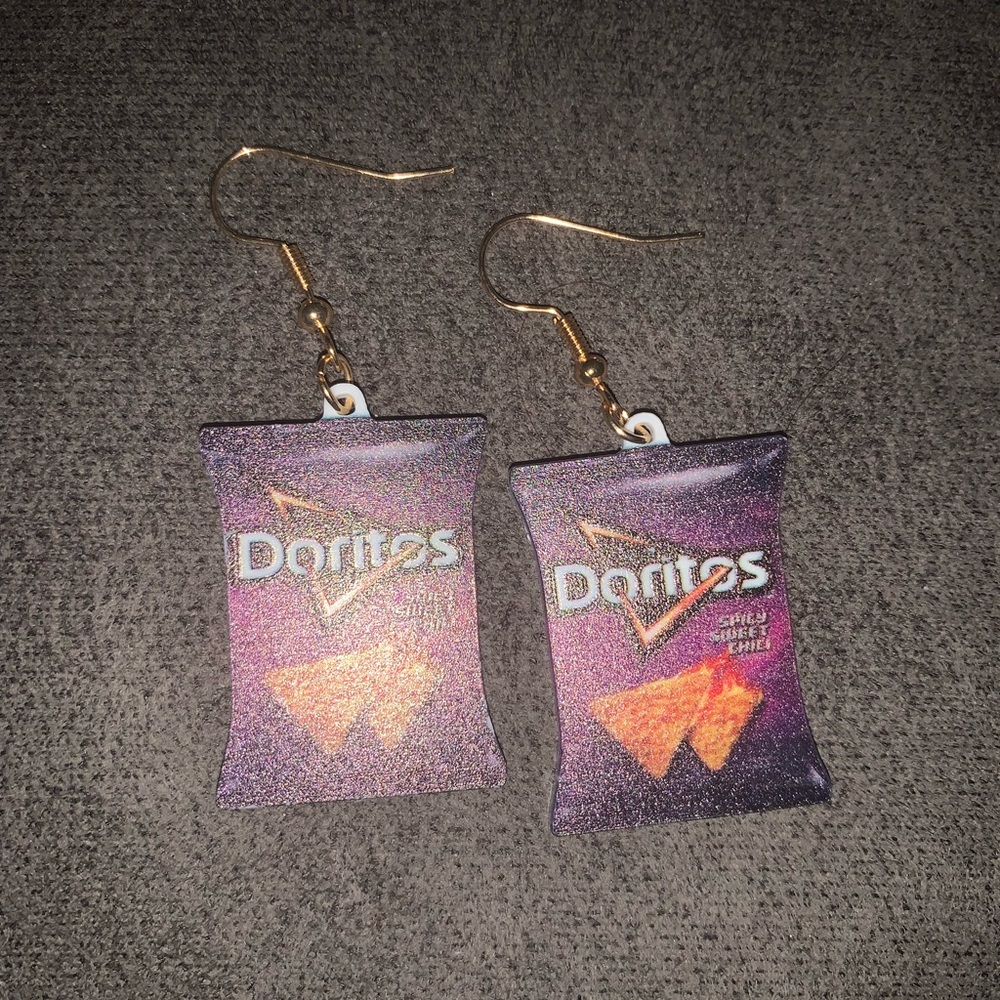 Doritos Spicy Sweet Chili Chips Snacks Products Earrings -18